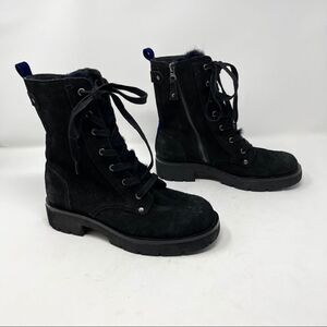 OTBT Summit Combat Faux Fur Suede Booties 6